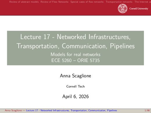 Lecture 17 — _infrastutures