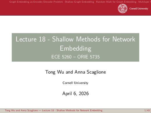 Lecture 18 — _NetworkEmbedding-Shallow